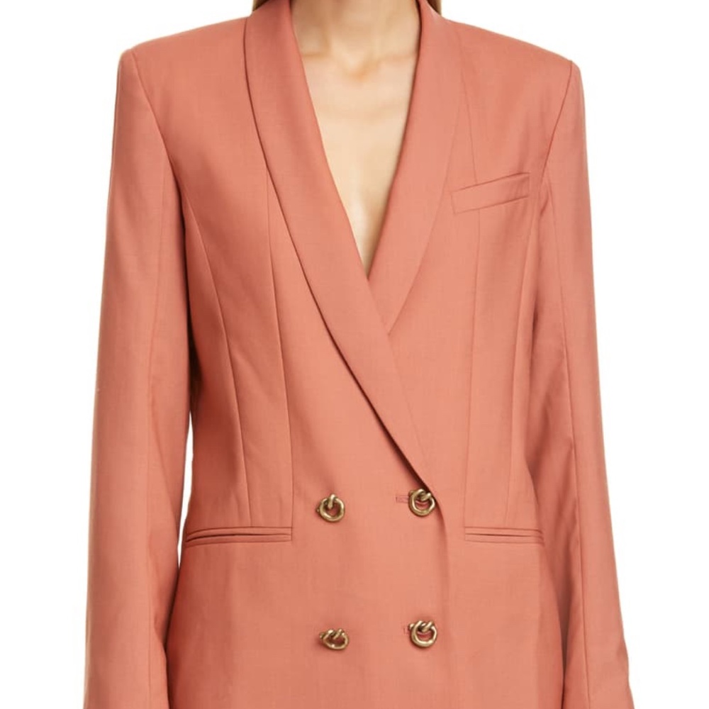 Rejina Pyo Leila Double Breasted Wool Blazer